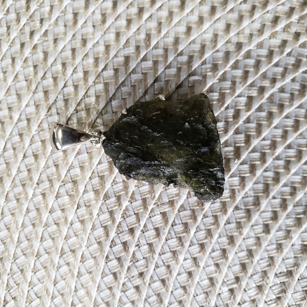 Authentic Moldavite Heart Chakra Pendant Charm